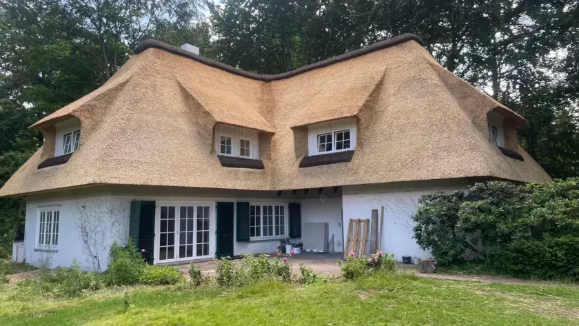 Klimadecke im denkmalgeschützten Reetdachhaus in Bremen
