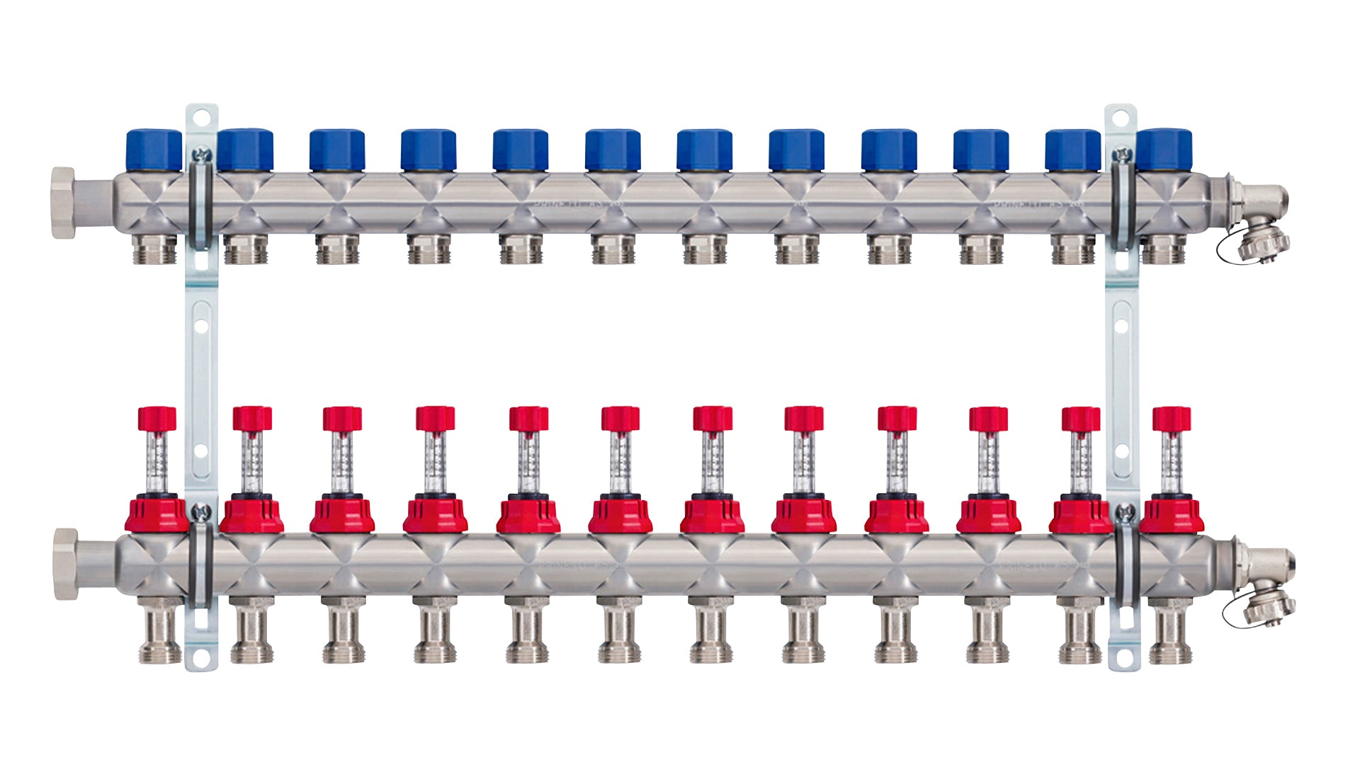 Heizkreisverteiler Edelstahl 12 Heizkreise