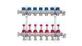 Heizkreisverteiler Edelstahl 7 Heizkreise